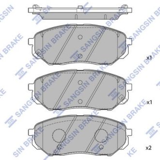 Колодки дискового гальма Hi-Q (SANGSIN) SP1690