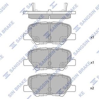 Комплект гальмівних колодок - дискові Hi-Q (SANGSIN) SP1731