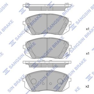 Колодки гальмівні дискові Hi-Q (SANGSIN) SP1848