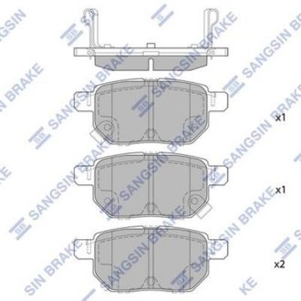 Комплект тормозных колодок из 4 шт. дисков Hi-Q (SANGSIN) SP2094H