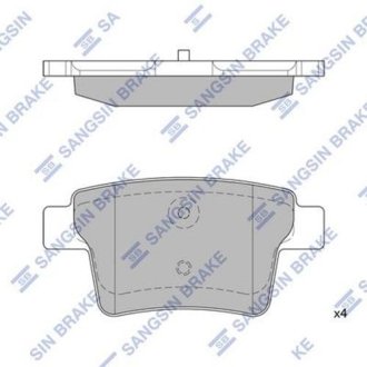 Комплект гальмівних колодок з 4 шт. дисків Hi-Q (SANGSIN) SP2095