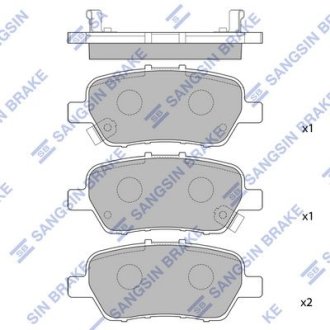 Кт. Тормозные колодки Hi-Q (SANGSIN) SP2104