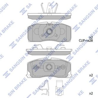 Колодки тормозные дисковые Hi-Q (SANGSIN) SP2154