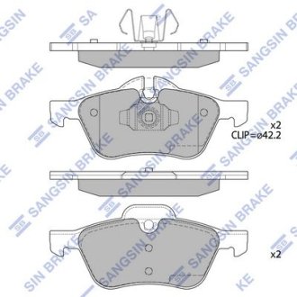 Колодки тормозные дисковые Hi-Q (SANGSIN) SP2243