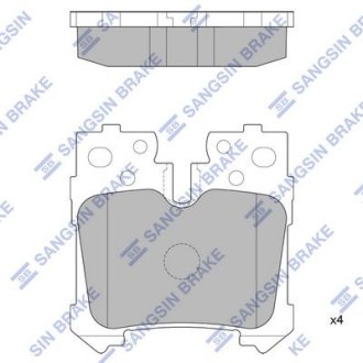 Колодки тормозные дисковые Hi-Q (SANGSIN) SP2301