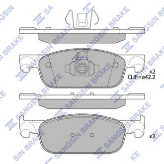 Кт. Тормозные колодки Hi-Q (SANGSIN) SP4054