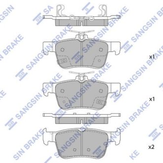 Гальмiвнi колодки кт. Hi-Q (SANGSIN) SP4127