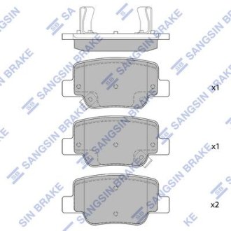 Колодки тормозные дисковые Hi-Q (SANGSIN) SP4142