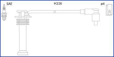 HUCO FORD К-кт высоковольтных проводов Focus,Mondeo,Transit Connect 1.8/2.0 HITACHI 134672