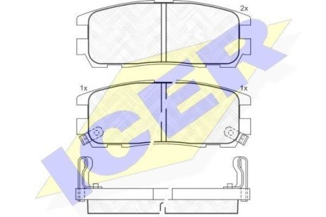 Колодки гальмівні (задні) Opel Frontera/Monterey/Isuzu Trooper 92-04 ICER 140991