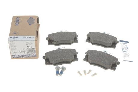 Колодки тормозные (передние) Fiat Punto 93-00/Tipo 87-95/Uno 83-/Palio 96-02/Lexus NX 14-17 ICER 180415-700