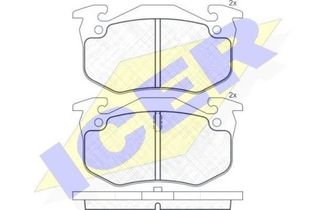 Колодки тормозные (задние) Citroen Saxo/Xsara/Peugeot 106/306 96-05/205/309 84-98/206 01- ICER 180649