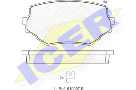 Колодки гальмівні Suzuki Grand Vitara 98-05/Vitara 88-98 ICER 181319