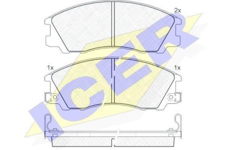 Колодки гальмівні Hyundai Terracan 01-06 ICER 181539