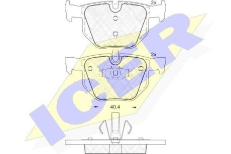 Колодки тормозные (задние) BMW 3 (E90/E91/E92/E93) 04-13/X1 (E84) 09-15 ICER 181739