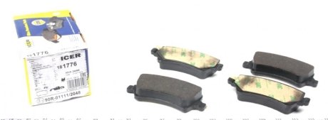 Колодки тормозные (задние) Ford Galaxy/S-Max 06-15/Volvo S60/S80/V60/V70/XC60/XC70 08-/Land Rover 11 ICER 181776