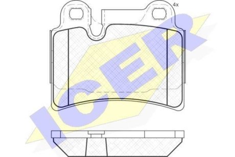 Колодки тормозные (задние) VW Touareg 02-10 ICER 181951