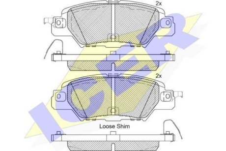 Колодки тормозные (задние) Mazda CX-5 11-/CX-8 17-/MX-5 15-/Fiat 124 Spider 16- ICER 182258