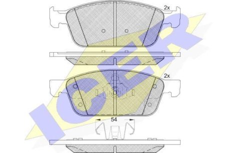 Колодки тормозные (передние) Ford Kuga II 12-/Transit Connect II/Tourneo Connect II 13- ICER 182273