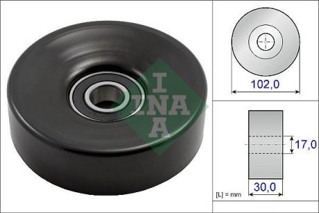 Ролик генератора Lexus GS 430/Toyota Land Cruiser 4.0/4.3/4.7 98-07 (натяжной) (102x30) INA 531 0831 10