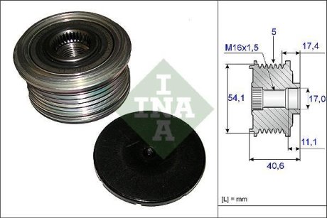 Шків генератора Renault Clio 1.5 dCi 04- INA 535 0089 10