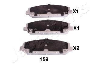 NISSAN гальмівні колодки передн. INFINITI QX56 5,5 12- JAPANPARTS PA-159AF