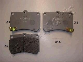 MAZDA гальмівні колодки передн.323 89-,Kia JAPANPARTS PA-341AF