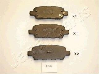 NISSAN гальмівні колодки задні Qashqai, Teana, Tiida, Murano X-TRAIL 06/01- JAPANPARTS PP-154AF