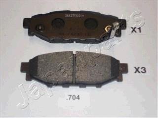 SUBARU гальмівні колодки задн. Forester,Impreza,Legacy,Outback JAPANPARTS PP-704AF