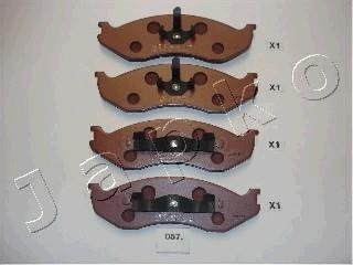 КОЛОДКИ ГАЛЬМІВНІ ПЕРЕДНІ Jeep Cherokee, Grand Cherokee, Wrangler I, II/KIA Carnival I, II (-08) JAPKO 50057