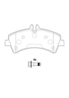 Гальмівні колодки задні Mercedes Sprinter / VW Crafter Jurid 2921709560