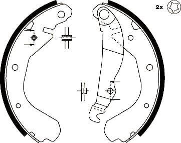 OPEL щоки гальмівні Kadett D,Corsa (200*29) Jurid 361371J