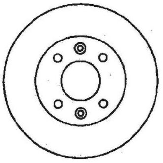 Тормозной диск передний Peugeot 106, 205, 306, 309, 405 / Citroen AX, C15, Saxo, ZX Jurid 561253JC