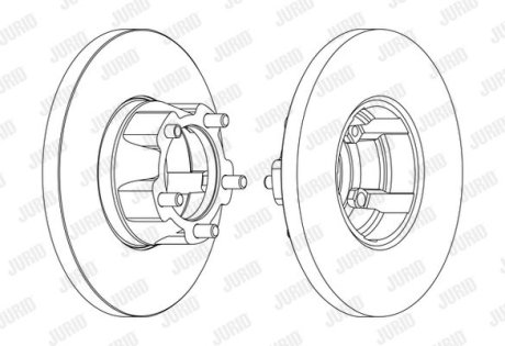 Гальмівний диск передній VW LT Jurid 561308JC1