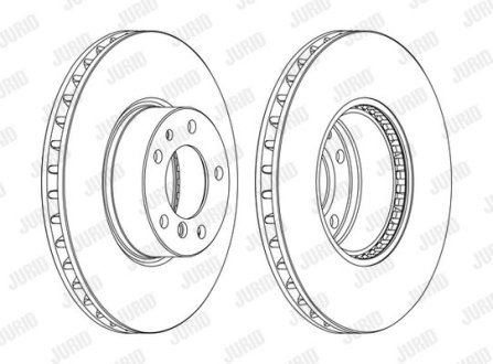 Тормозной диск передний BMW 5-Series, 7-Series, 8-Series, Jurid 561553JC1