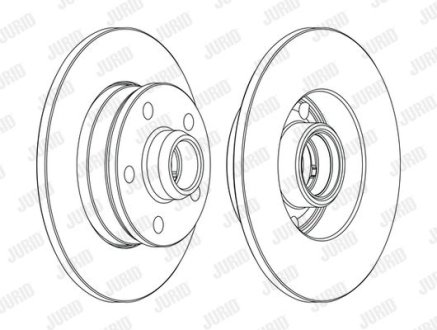 Тормозной диск задний Seat Toledo / VW Golf / Passat / Vento Jurid 561620JC1