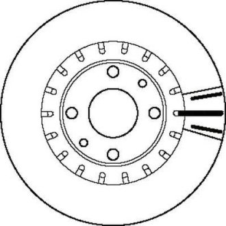 Диск гальмівний ВАЗ 2110-2112 передн. вент. (2 шт.) (вир-во) Jurid 562121J