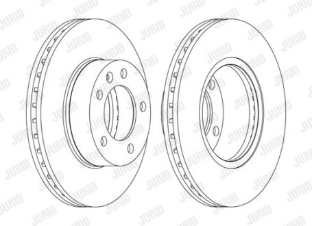Гальмівний диск передній Nissan InterStar / Opel Movano / Renault Master II Jurid 562190JC1
