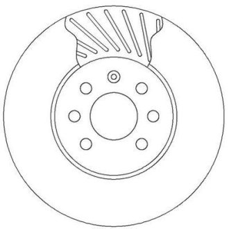 OPEL диск гальмівний передн.вентилір.Astra H,Combo,Meriva 03- Jurid 562315JC