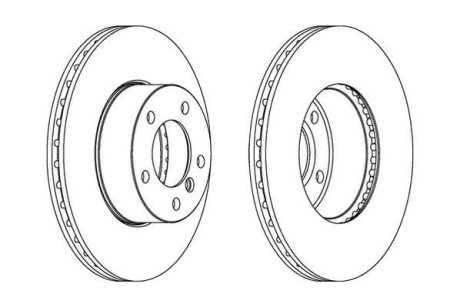 Тормозной диск передний BMW 1-Series, 3-Series, Z4 Jurid 562342JC