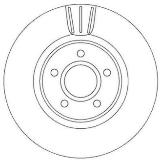 Гальмівний диск передній Volvo C30, C70, S40, V50 / Ford C-Max, Focus, Kuga, Tourneo, Transit Connec Jurid 562363JC