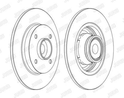 Тормозной диск задний (с подшипником) Citroen C3, C4, DS3 / Peugeot 2008, 207, 208, 307 / Opel Jurid 562374J1