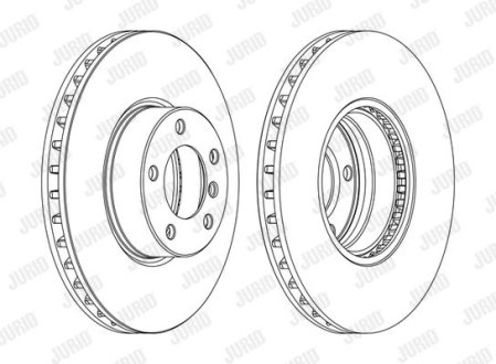 Гальмівний диск передній BMW 5-Series / Alpina B10 Jurid 562384JC1