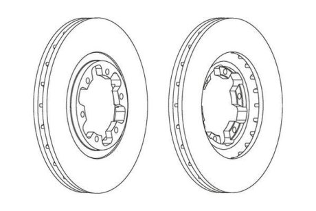 Гальмівний диск передній Nissan Navara, Pathfinder II, Pick Up, Terrano / Infiniti QX4 Jurid 562388JC
