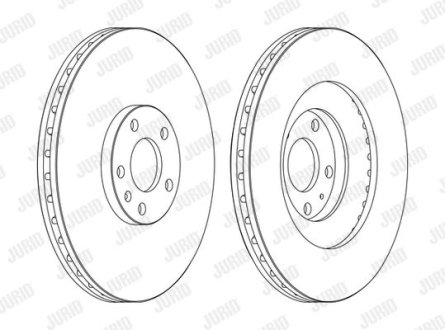 Тормозной диск передний Audi A4 (2003->) Jurid 562389JC1