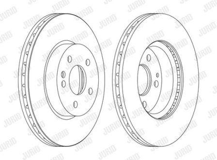 Гальмівний диск передній Mercedes V-Class (W447), Viano (W639), Vito (W639, W447) Jurid 562392JC1