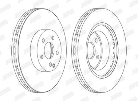 Гальмівний диск передній Mercedes CLS, E-Class, GLK Jurid 562396JC1