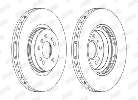 Гальмівний диск передній Mercedes M-Class (W164), R-Class (W251, V251) Jurid 562403JC1