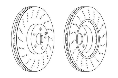 Гальмівний диск передній Mercedes CLS, CLK, E-Class, S-Class, SL, SLK Jurid 562408JC1