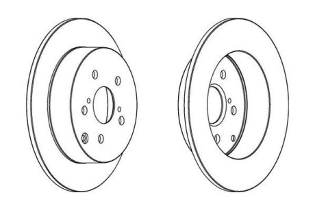 Гальмівний диск задній Toyota Corolla (E12) Jurid 562415JC
